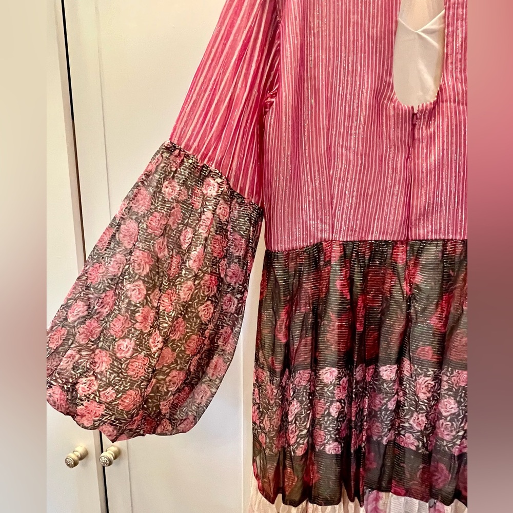 NEW no Tags Anthropologie x Mynah's Reynu Taandon Embroidered Maxi Dress sz 16 - Picture 5 of 8